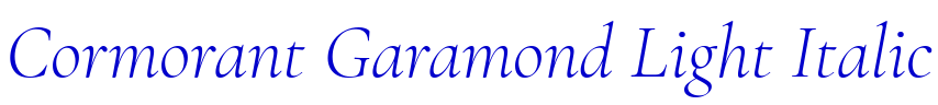 Cormorant Garamond Light Italic font